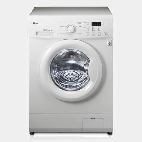 Lavadora de 7kg Lg F1290qdw Blanca 1200r  Display Smar