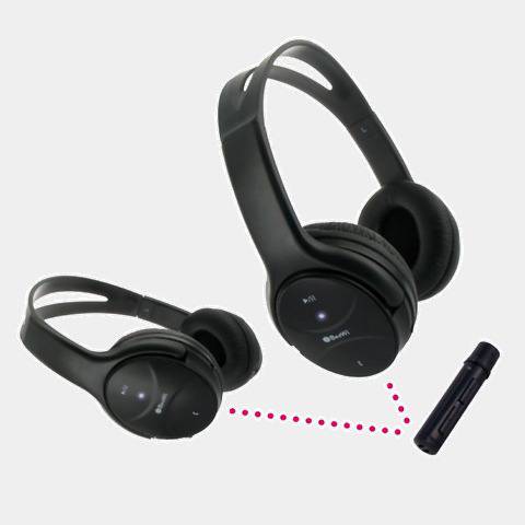 Auricular Beewi Bluetooth Doble + Transmisor