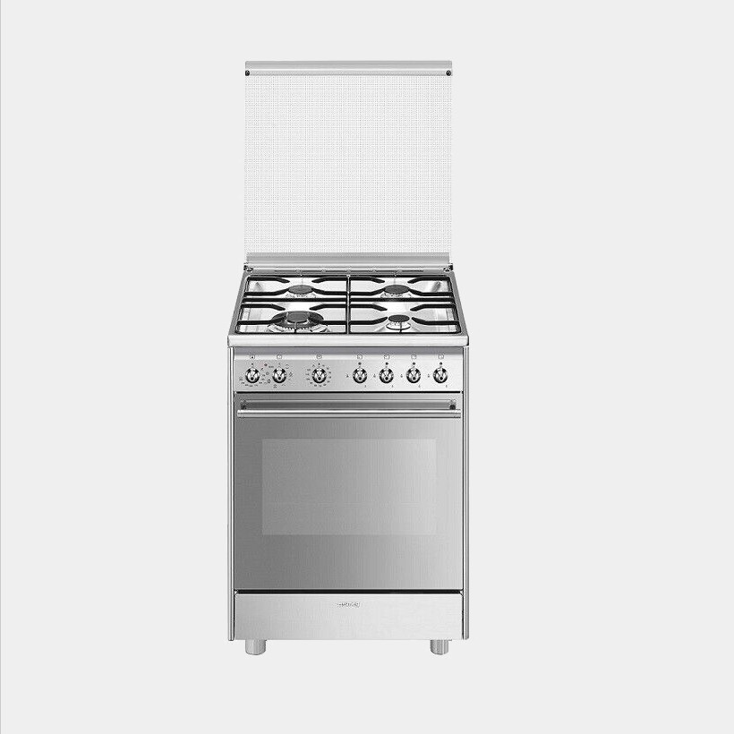 Smeg Cx68m8-1 cocina de gas natural inox 4 fuegos 60x60