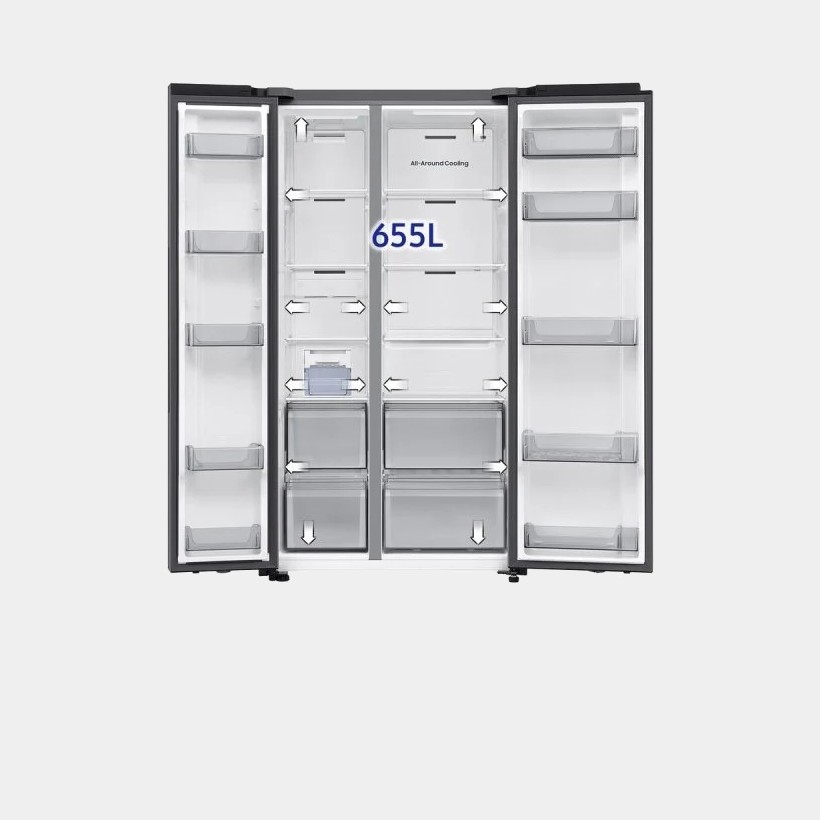 Samsung Rs70f65qetef frigorifico americano inox 178x91 no frost E