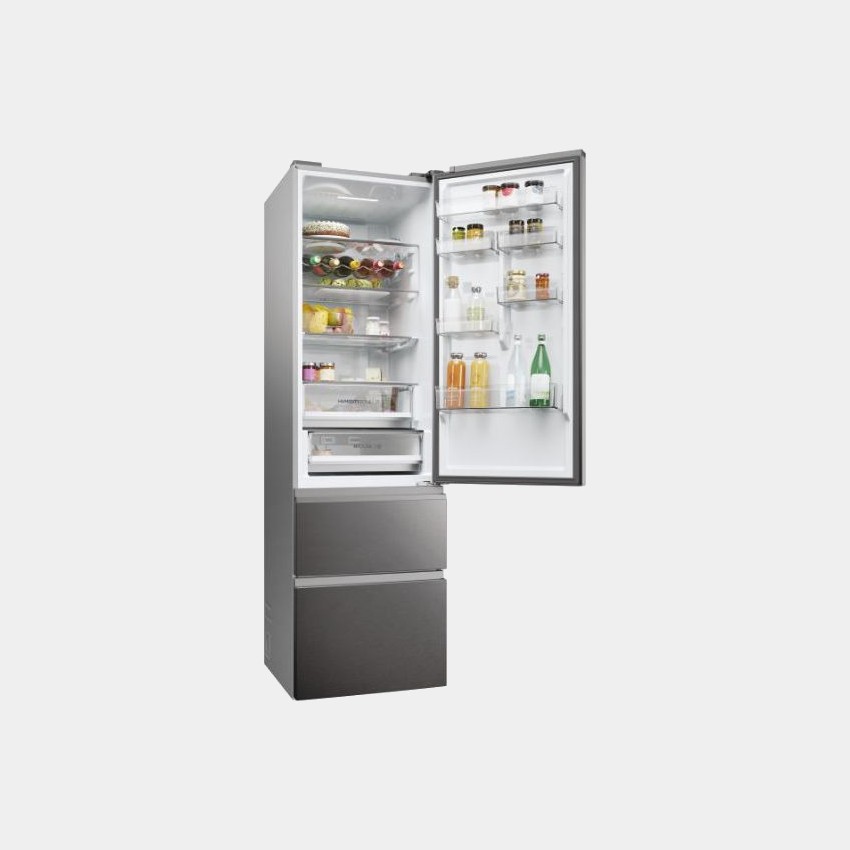 Haier Htw5620cnmp frigorifico combi inox 205x60 no frost  C