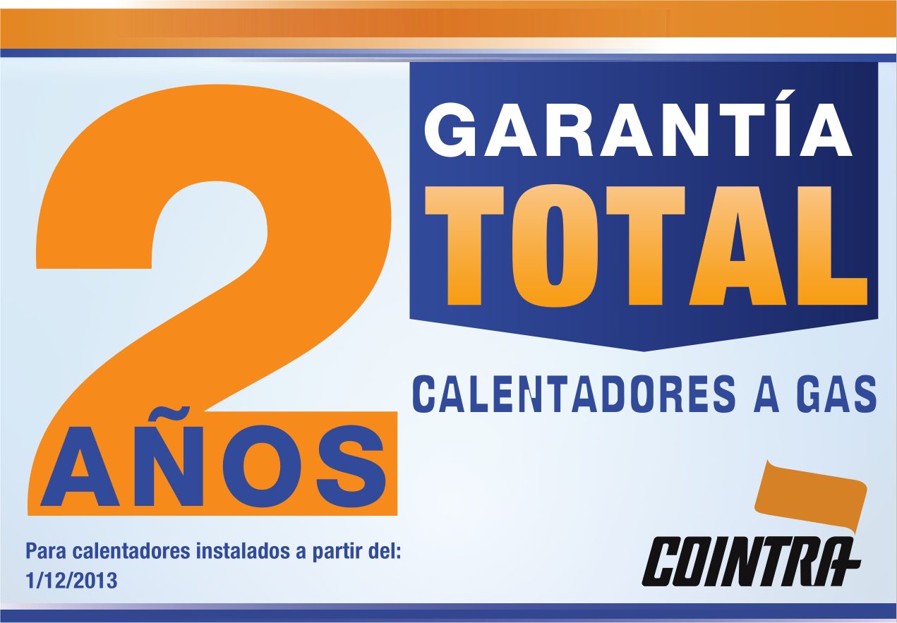 2 años de garantia calentadores Cointra