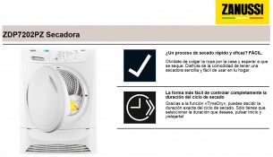 Secadora Zanussi ZDP7202PZ