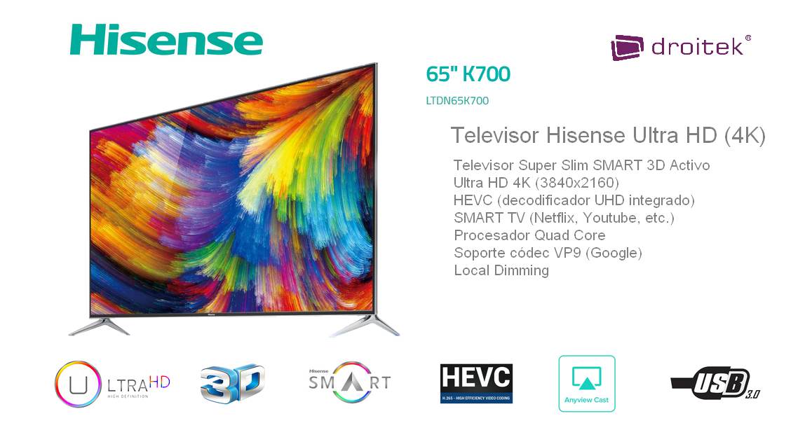 Televisor Hisense 65K700