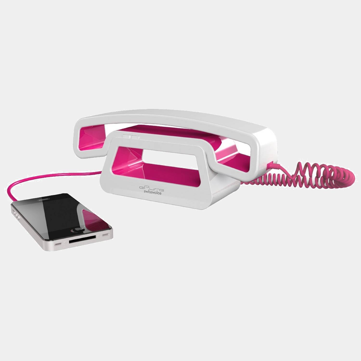 Telefono E-pure Sobremesa Ch01 White & Pink