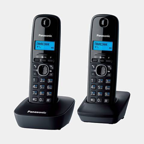 Panasonic Dect Kx-tg1612sp1 Bla/ngr Duo telefono inalambrico