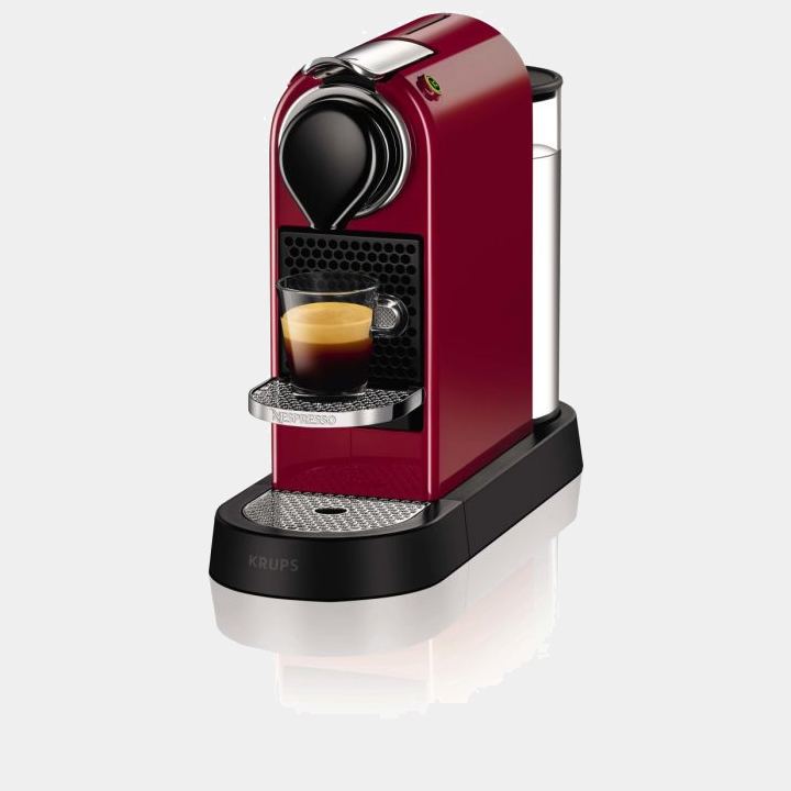 Cafetera Nespresso Krups Citiz Flow roja Xn7405pr4