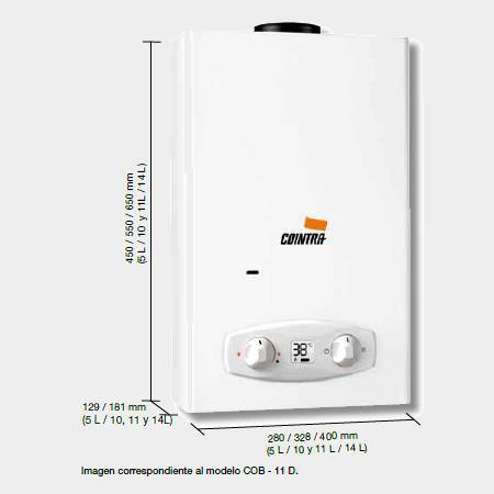 Calentador de gas Natural Cointra COB-11 D 2368 Interior Optima