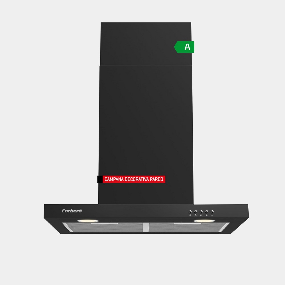 Corbero Vostok660b campana decorativa negra 648 M3/h A