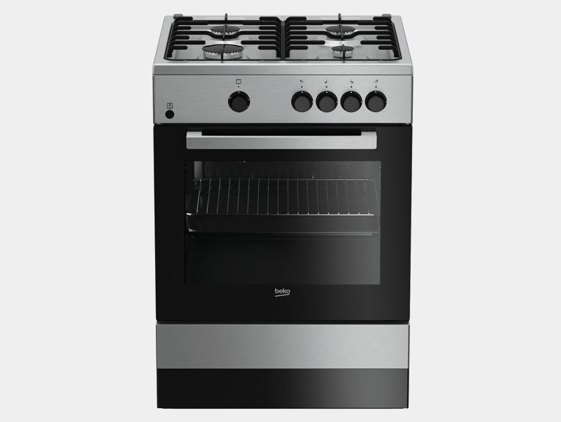 Beko Fsg62000Dxl cocina de gas inox 4 fuegos 85x60x60