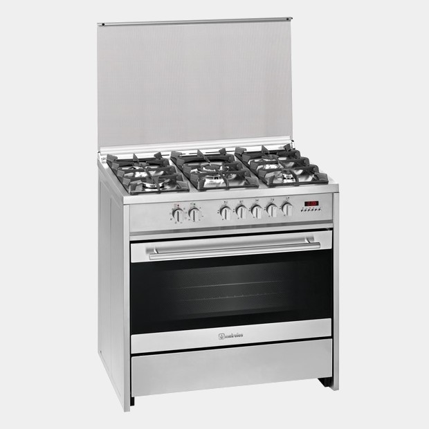 Meireles E910x cocina de gas butano inox 5 fuegos 90x60