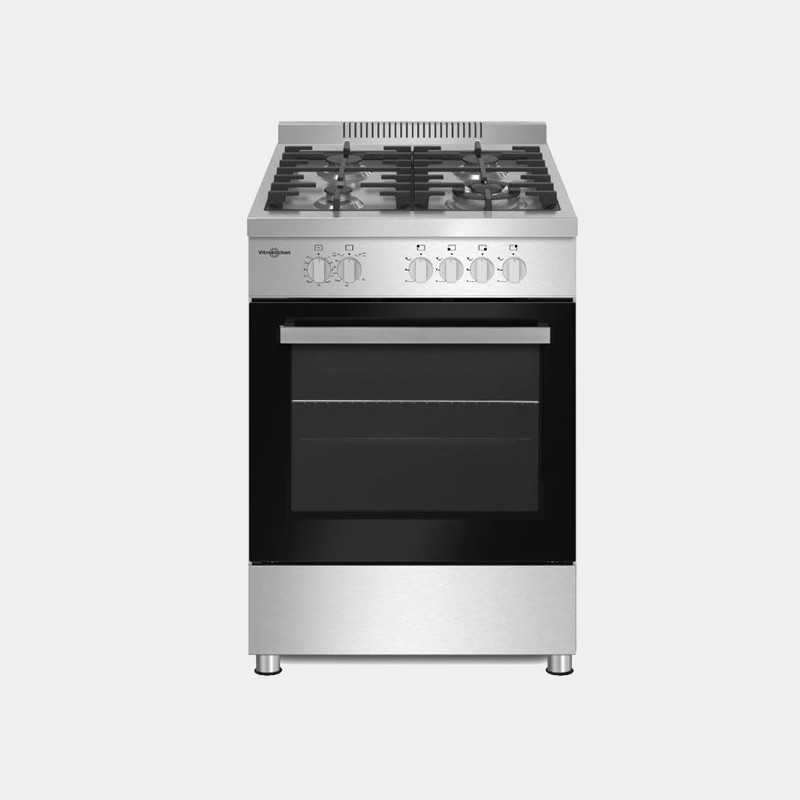 Vitrokitchen Pf6060ib cocina de gas butano 60x60 4 fuegos Inox