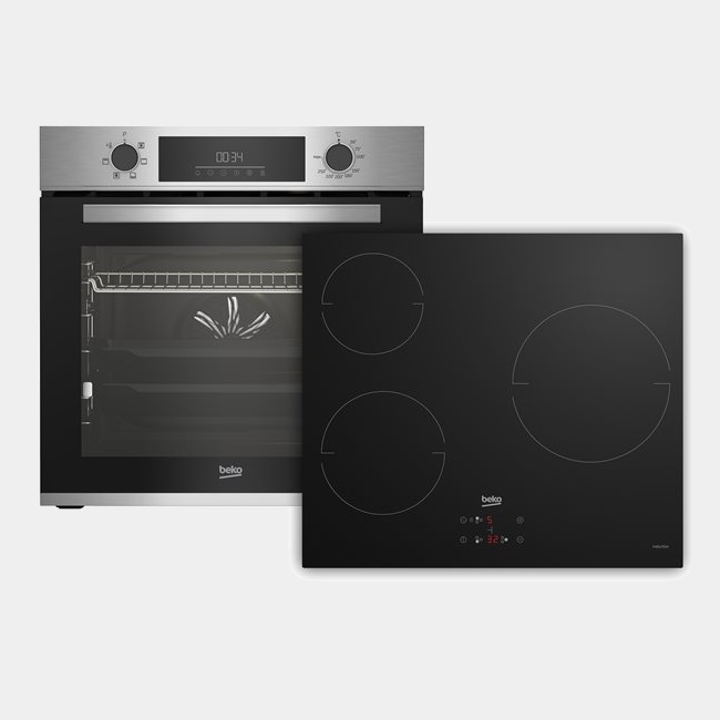 Beko Bbse12340xd conjunto de horno inox y placa induccion