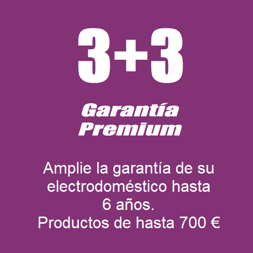 +3 years de garantia extra para electrodomesticos de hasta 700 EUR