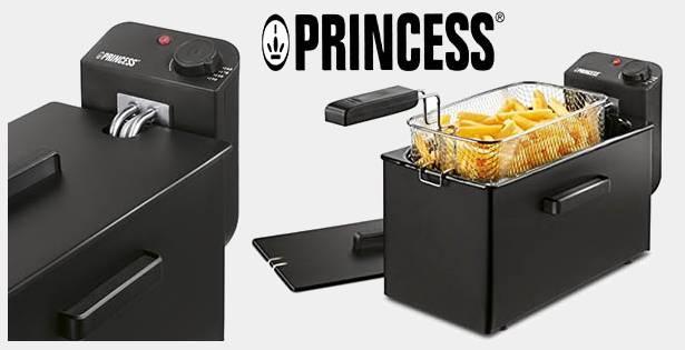 Princess 182727 freidora de 3 litros negra