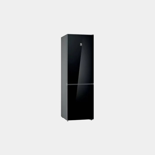 Balay 3kfd565ni frigorifico combi cristal negro 186x60 no frost D