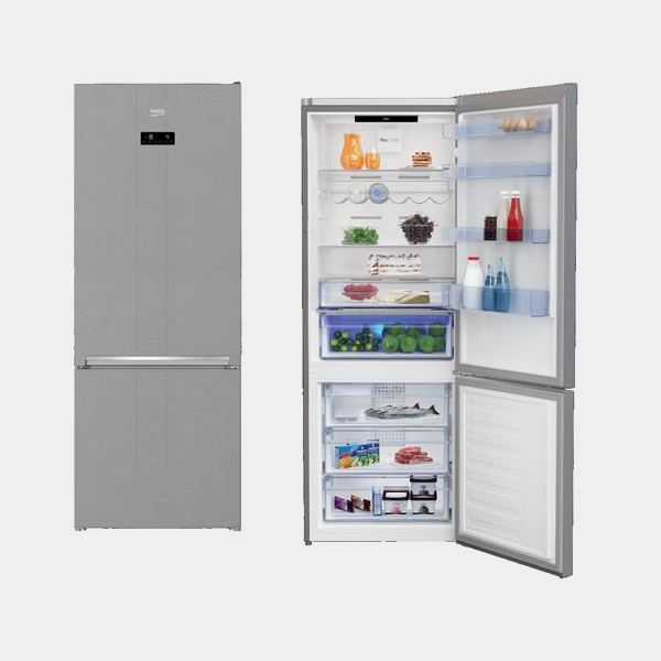 Beko Rcne560e30zxb frigorifico combi inox 195x70