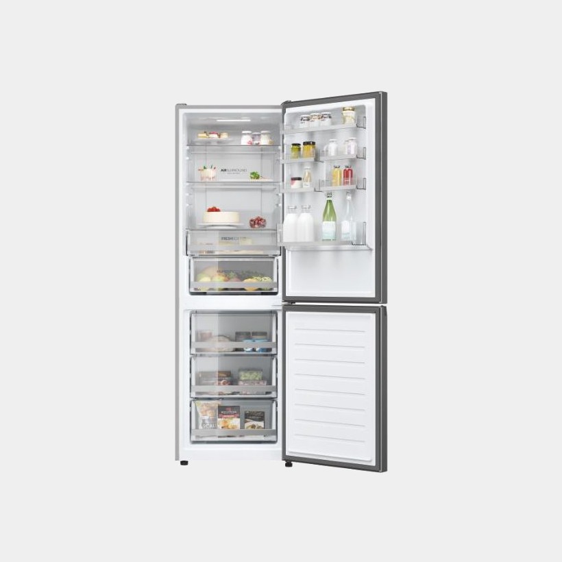 Haier Hdw3618dnpk frigorifico combi inox 185x60 no frost D