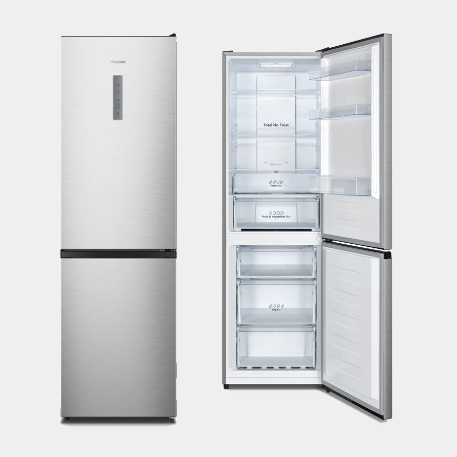Hisense Rb390n4bc20 frigorífico combi inox 186x60 no frost