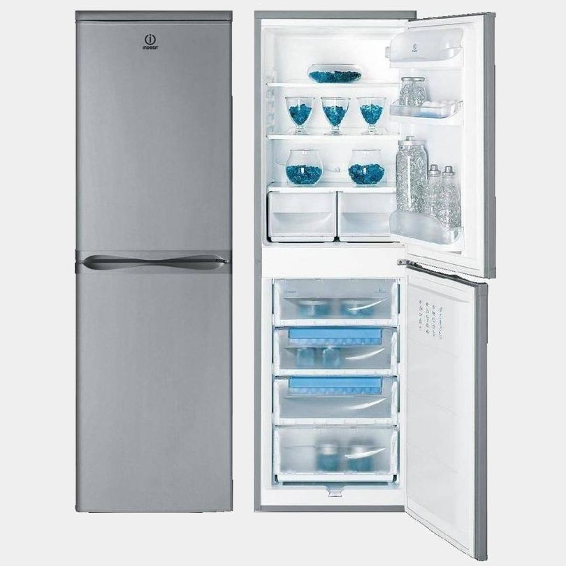 Indesit CAA55nx frigorifico combi inox de 174x54,5 A+