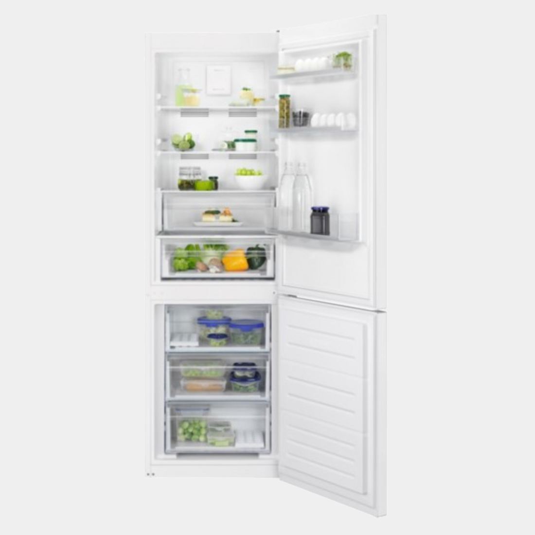 Zanussi Znme32ew0 frigorífico combi blanco 185x60 no frost E