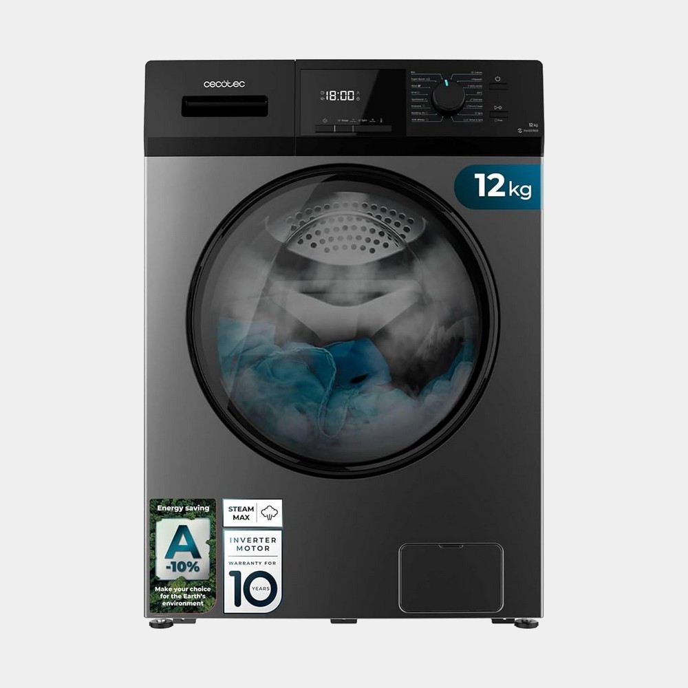 Cecotec 100634 Lavadora inox de 12kg 1400rpm A
