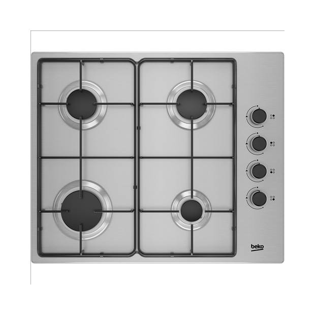 Beko Higg64103sxn placa de gas natural inox de 4 fuegos