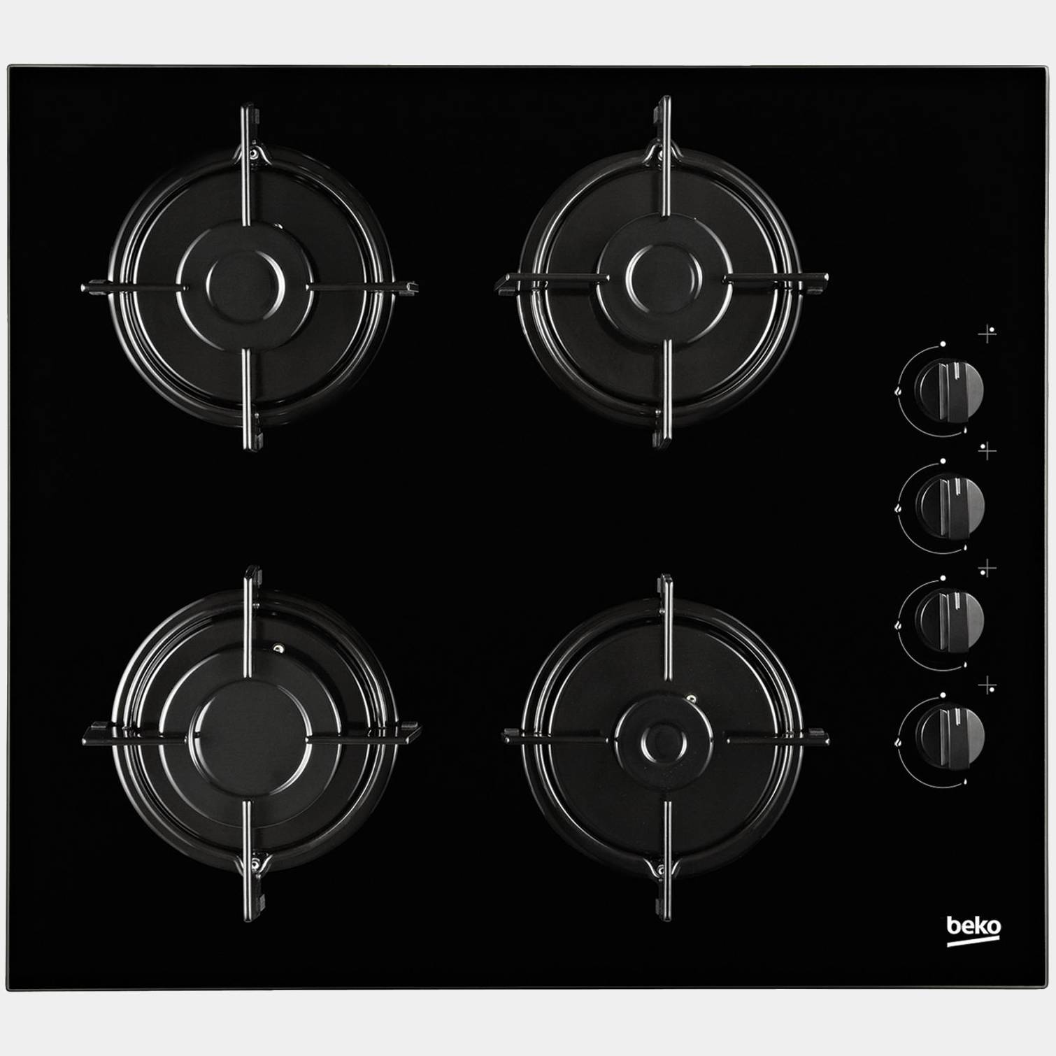 Beko Hisg64120S placa de gas butano de 4 fuegos