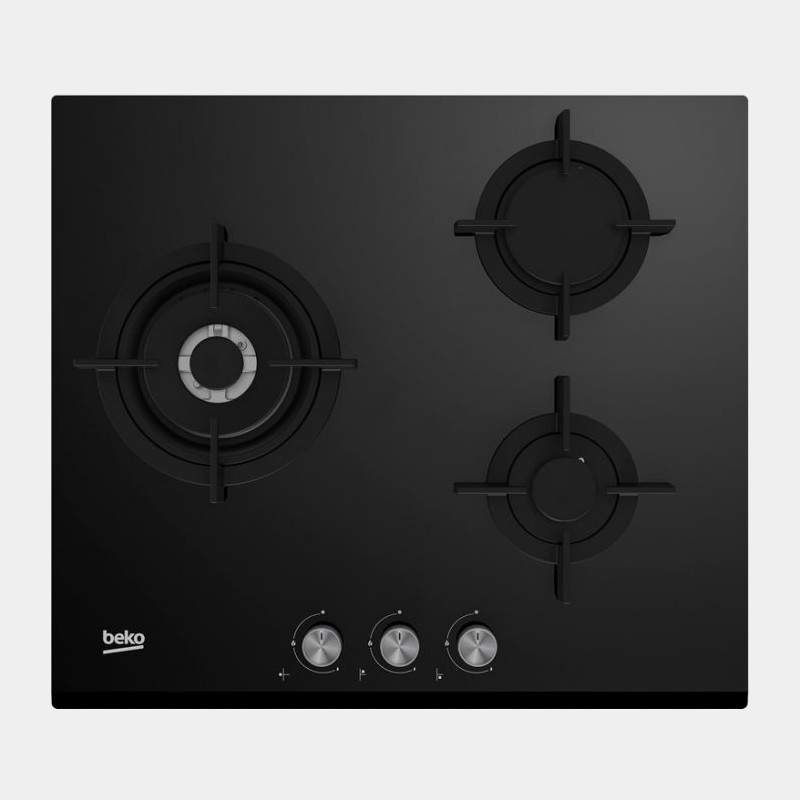 Beko Hisw6322so placa de gas butano de 3 fuegos