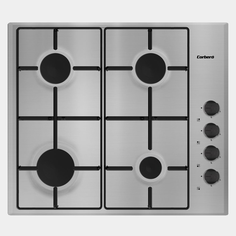 Corbero Cpgs422x placa de gas butano inox 4 fuegos