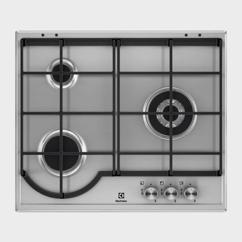 Electrolux EGH6333BOX inox placa de gas de 3 fuegos