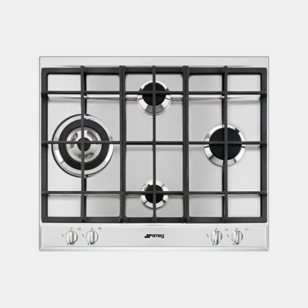 Smeg P261xgh placa de gas natural inox 4 fuegos