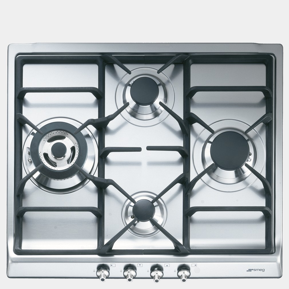 Smeg Ser60sgh3 placa de gas inox de 4 fuegos