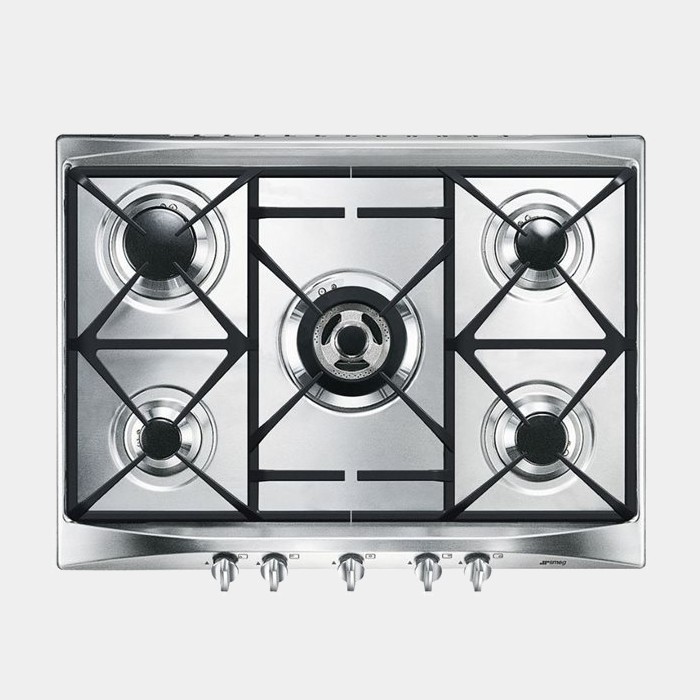 Smeg Sr275xgh2 placa de gas inox de 5 fuegos 68,5cm