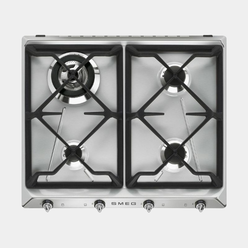 Smeg Sr964xgh placa de gas inox 4 fuegos