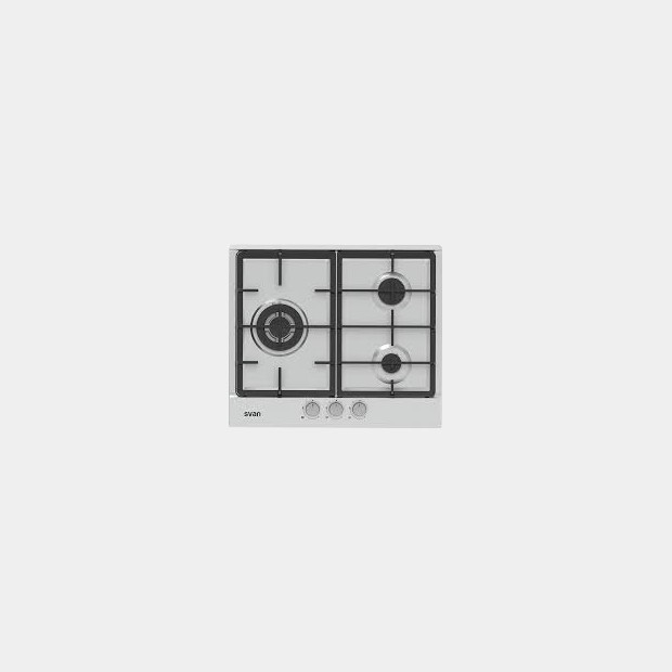Svan SGW3600X placa de gas butano inox de 3 fuegos