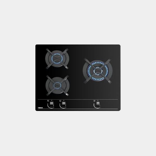Teka Gbc63010kbn placa cristal gas natural 3 fuegos