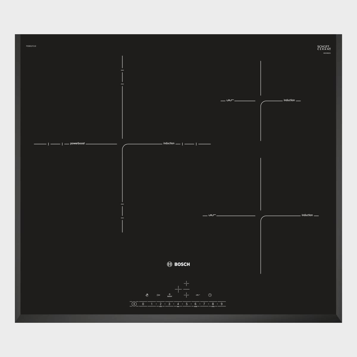 Bosch PID651FC1E Placa de induccion 3 fuegos