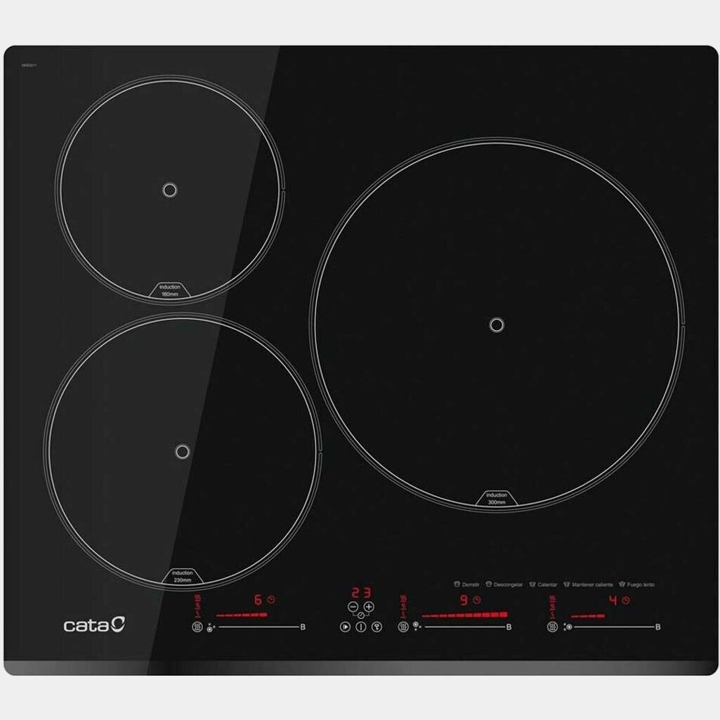 Cata Insb6003e2bk placa de induccion 3 fuegos