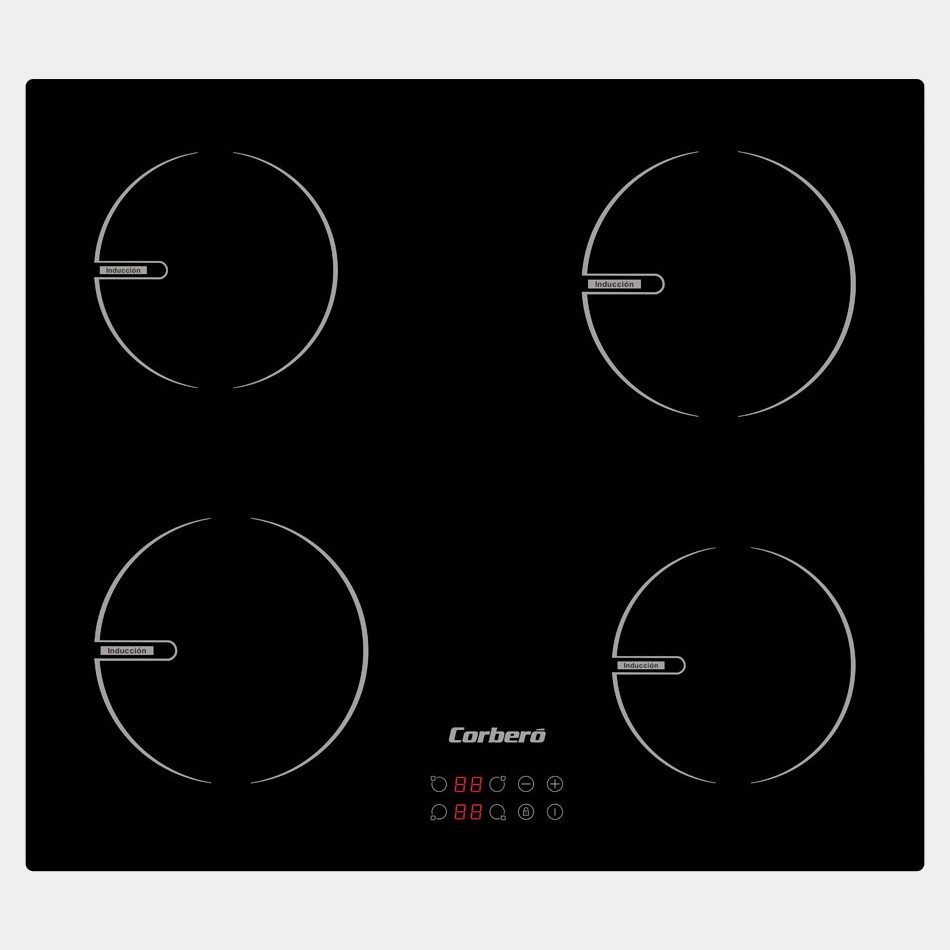 Corbero Ccibr6004 placa inducción 4 fuegos