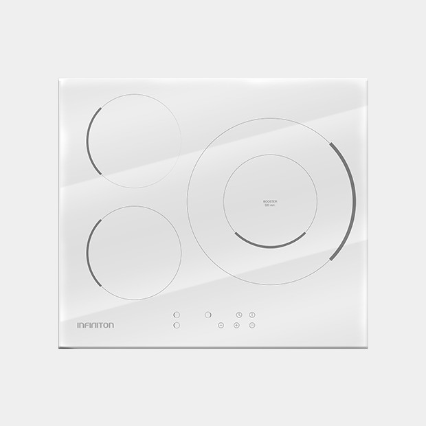 Infiniton Ind932wh placa inducción blanca 3 fuegos 32cm