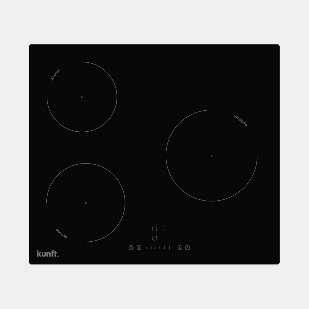 Kunft Kih9066 placa de inducción 3 fuegos 52cm Negro