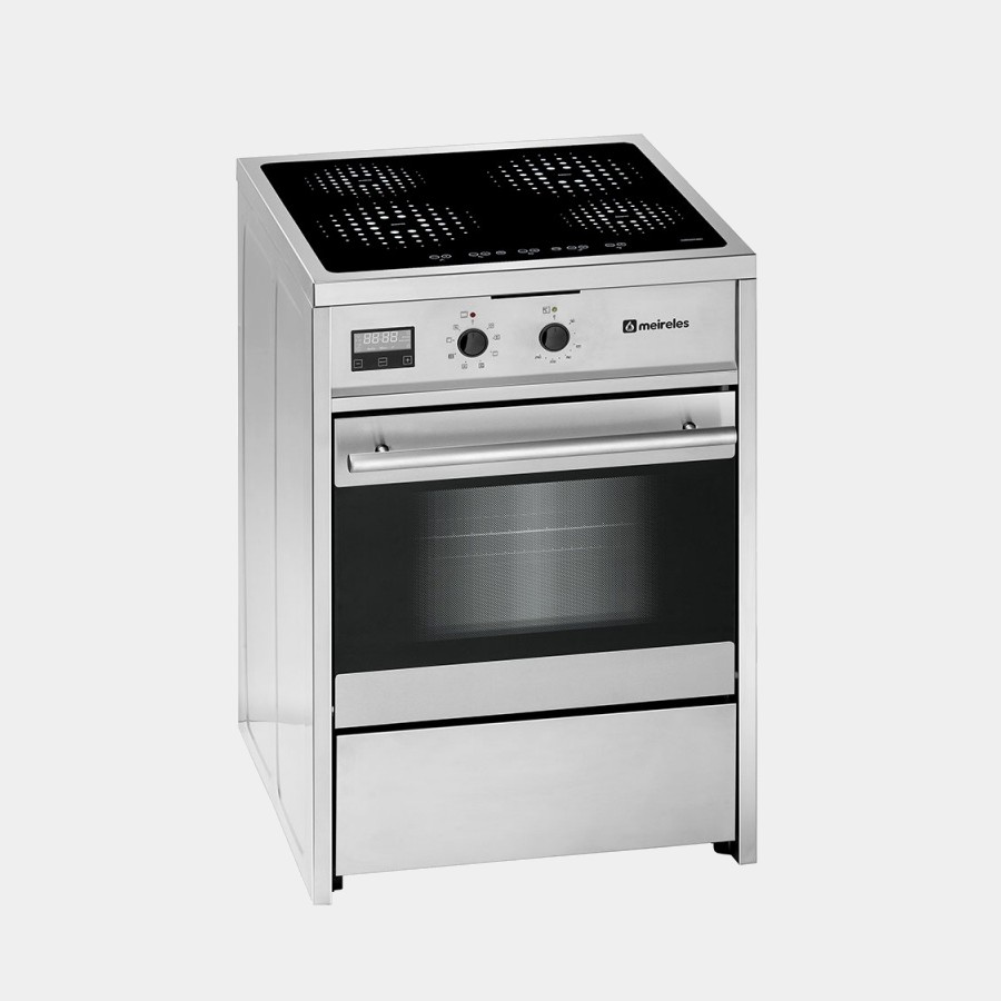 Meireles E612x cocina inducción inox de 60x60 4 fuegos
