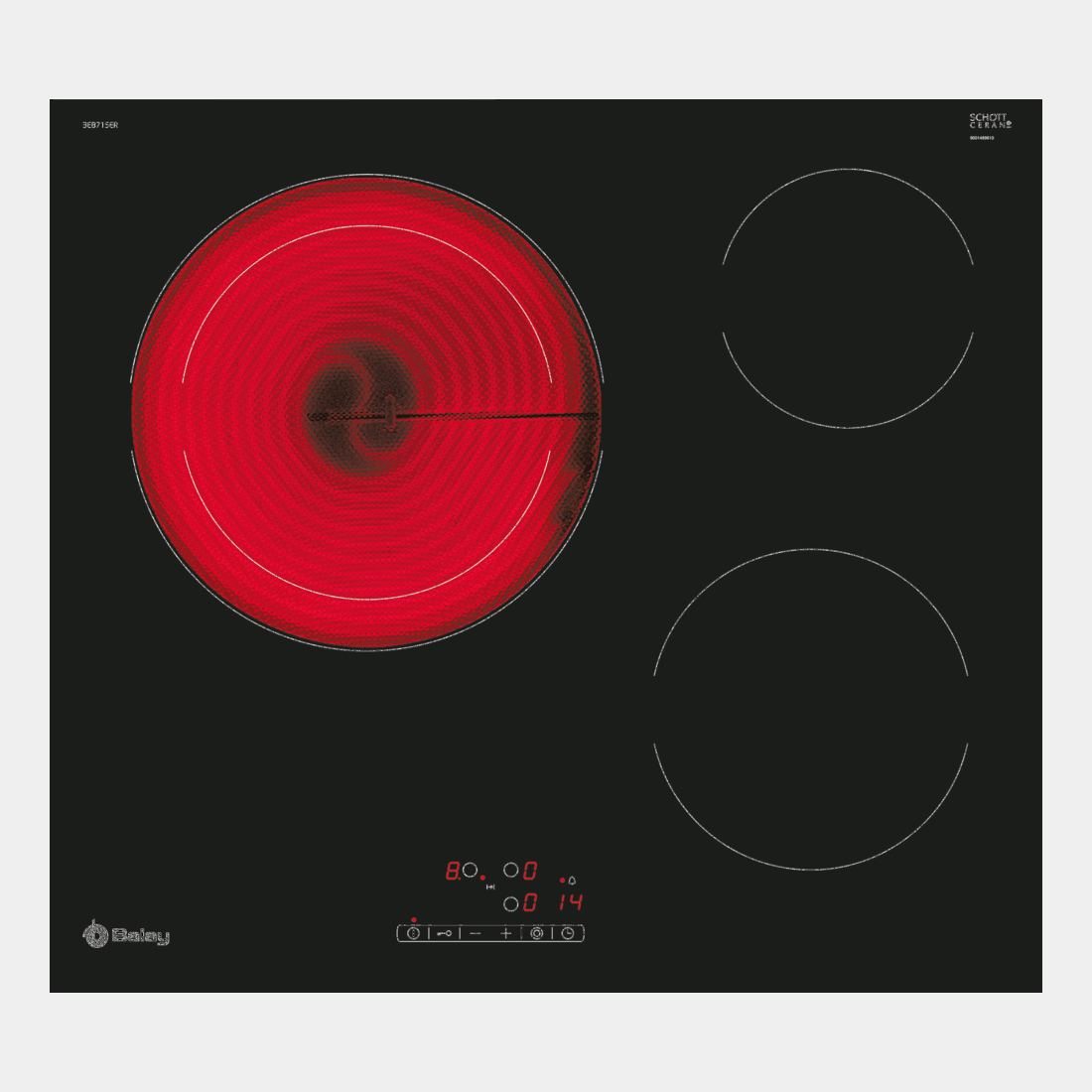 Balay 3eb715er placa vitroceramica de 3 fuegos