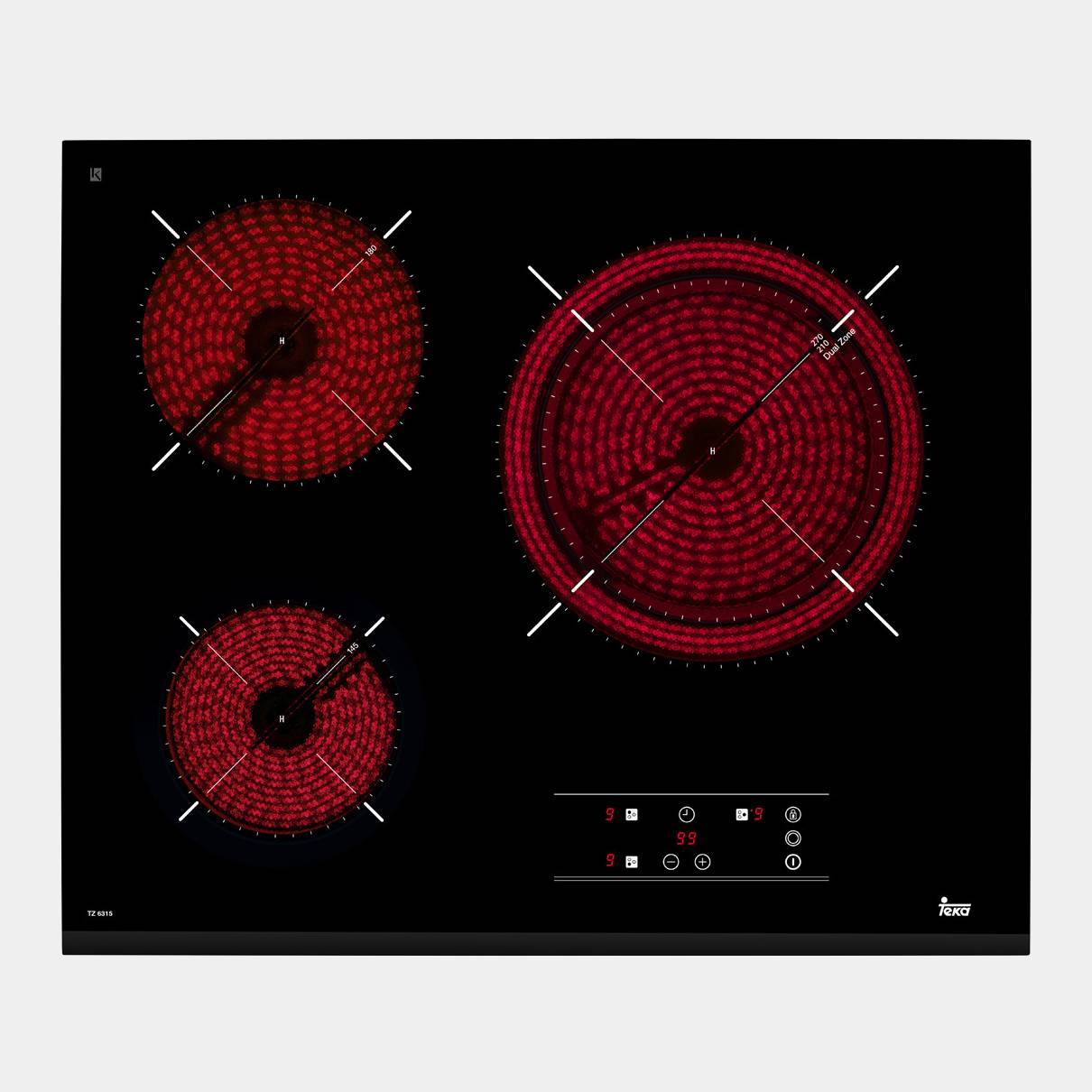 Teka Tz6315 placa vitroceramica de 3 fuegos