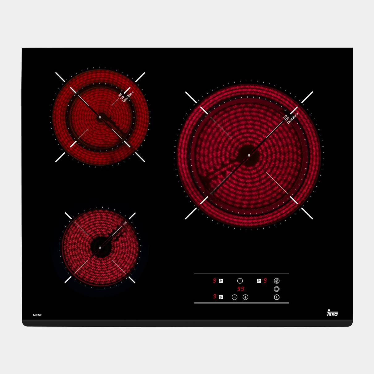 Teka Tz6320  Placa vitrocerámica de 3 fuegos