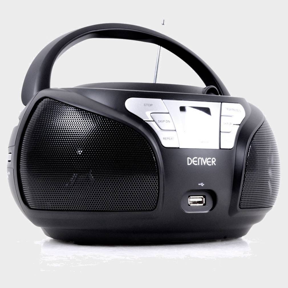 Radio CD Denver Tcu206 Negro Aux Usb Mp3 Fm
