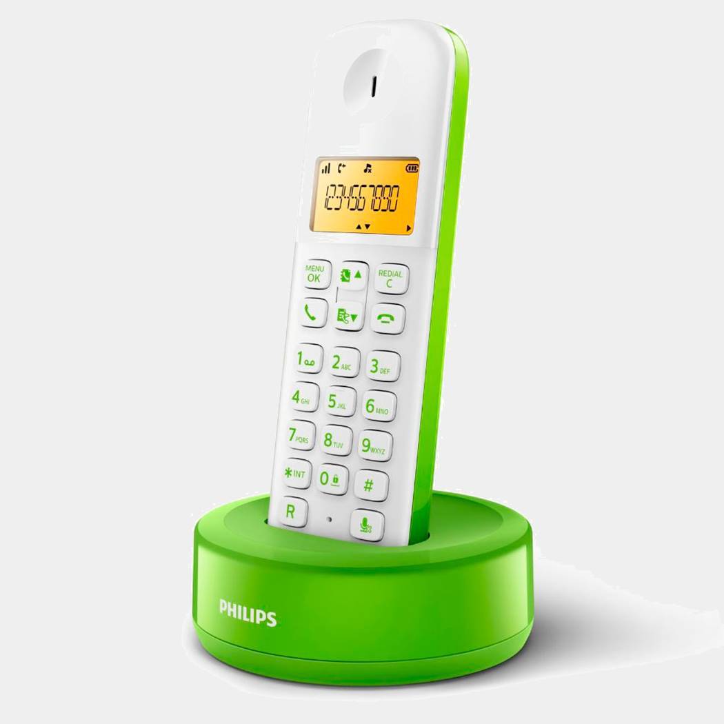 Telefono inalambrico Philips D1301wn/23 verde y blanco