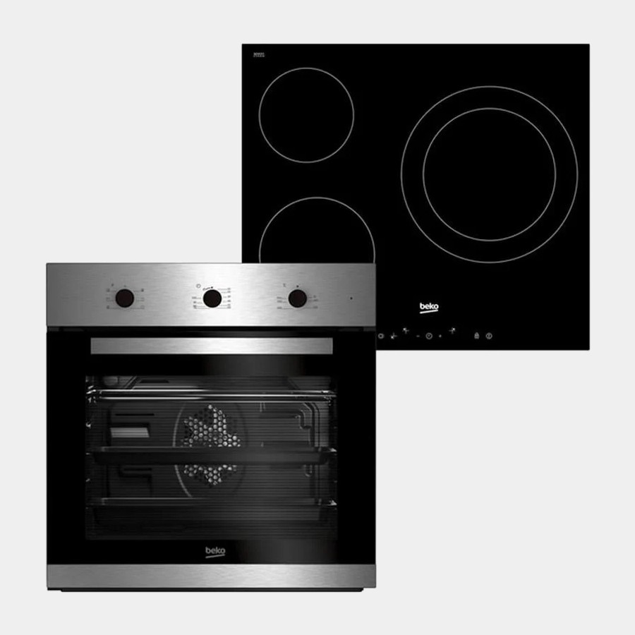 Beko BBSE12120XD conjunto de horno inox y placa vitroceramica