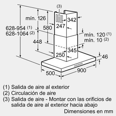 Campana decorativa Siemens Lc98be542 Campana decorativa Siemens Lc98be542